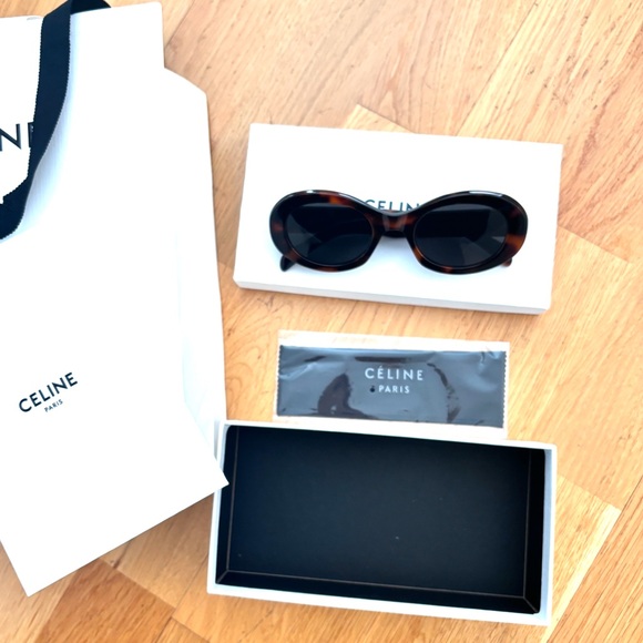 Celine Triomphe Oval Sunglasses In Acetate - NIB - Picture 5 of 13
